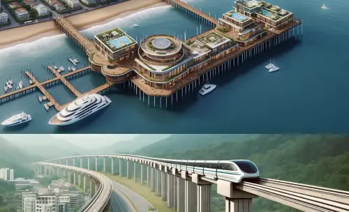 Pier e Ancoradouro e Monotrilho CORTE